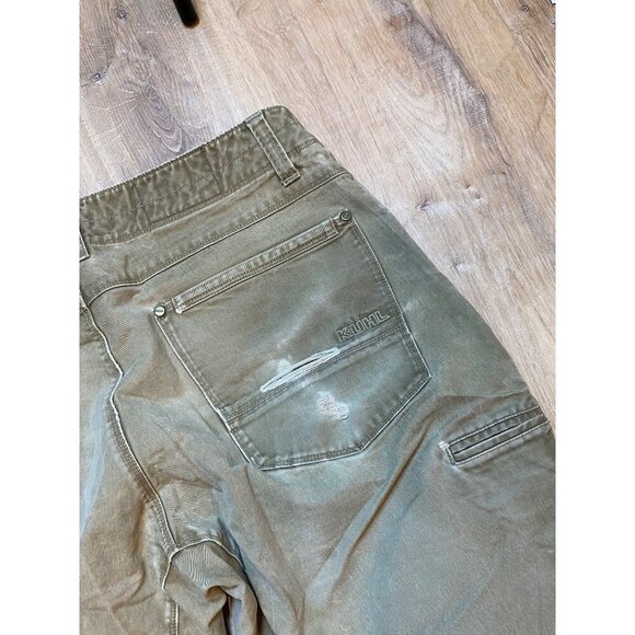 Kühl Rydr Crag Series Mens Tan Distressed Outdoor Pants W36xL32 Cotton Blend‎ - Picture 10 of 12